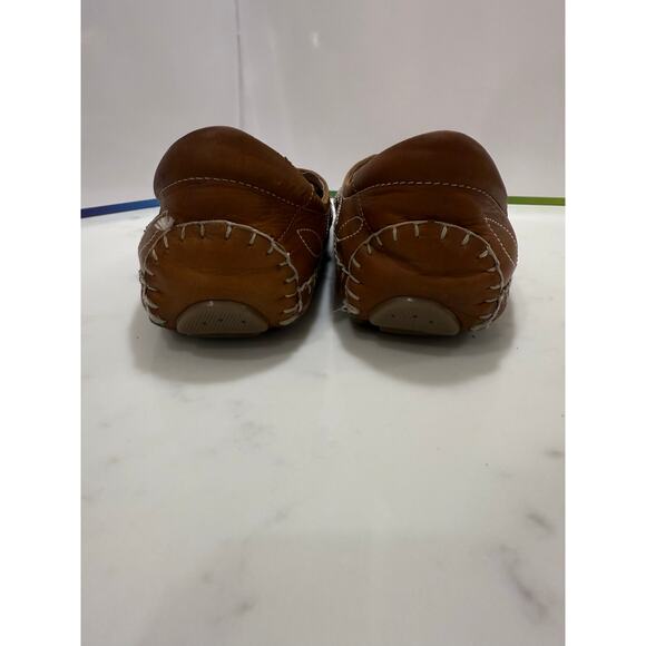 Pikolinos Jerez Brown Leather Slip On Moccasin Sandals Size EU 41 US 10.5 - Picture 6 of 9